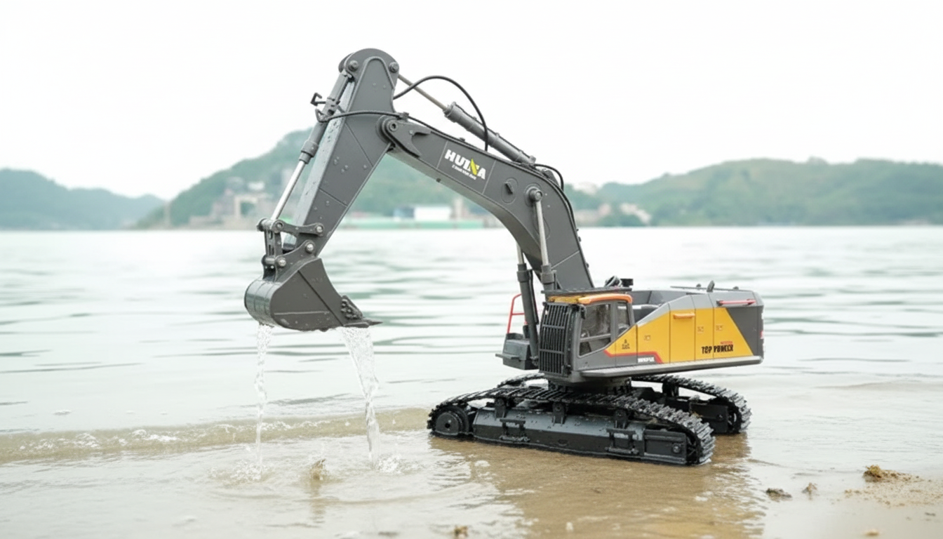 1:14 RC Excavator: 22 Channels, 680° Swing Control