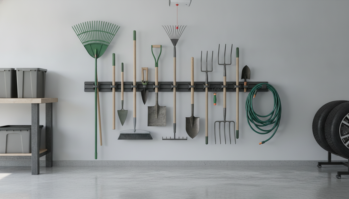 10-Slot Wall Tool Organizer: Safer, Cleaner Garage Storage