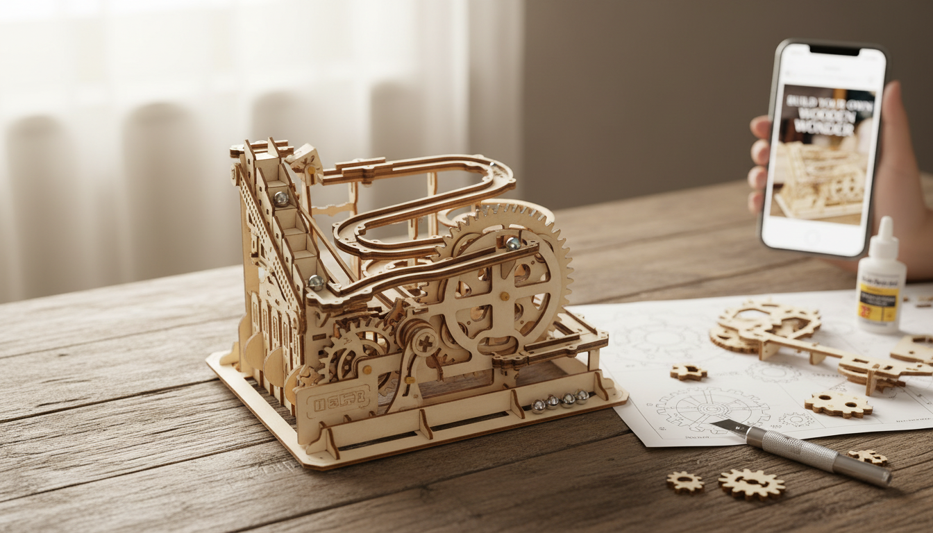 3 Kinds Marble Run Wooden Kit: Build & Tune Smooth Runs
