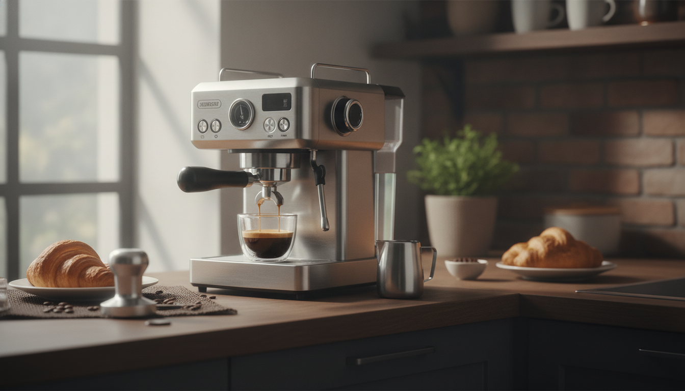 58mm Semi-Auto Espresso Machine: Temp Control & 20 Bar