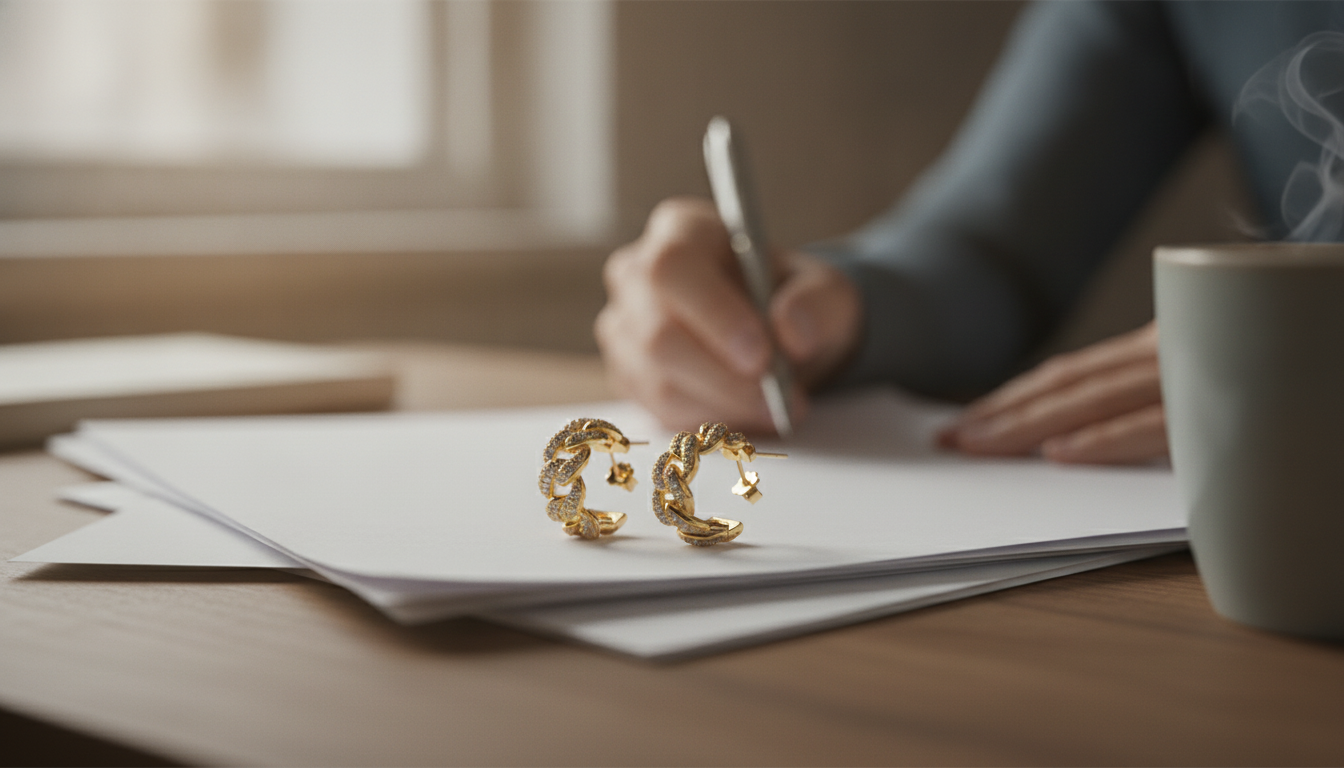 Iced-Out Cuban Chain Stud Earrings: Compact, Loud Shine