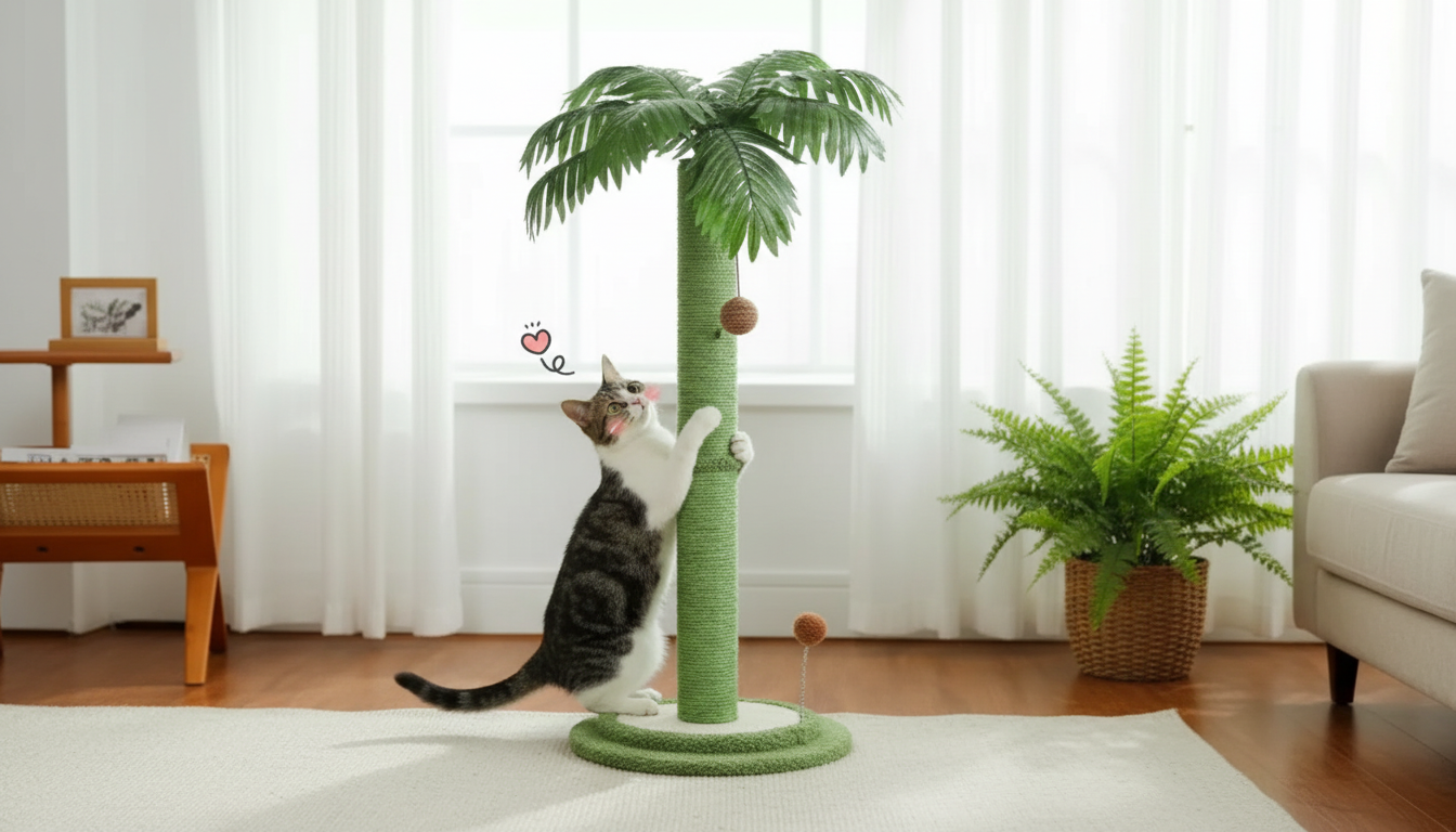 Interactive Cat Scratching Post with Balls for Big Cats