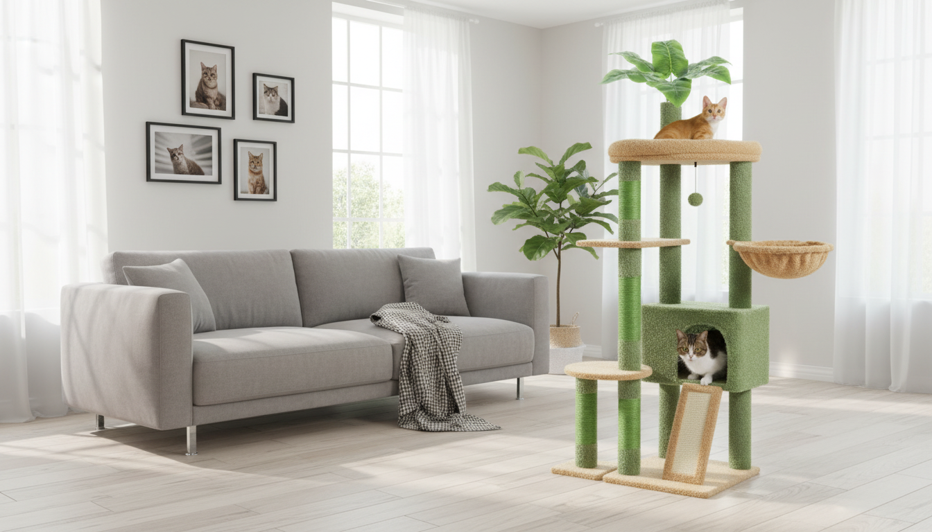 Multi-Level Cactus Cat Tree for Climbing & Scratching