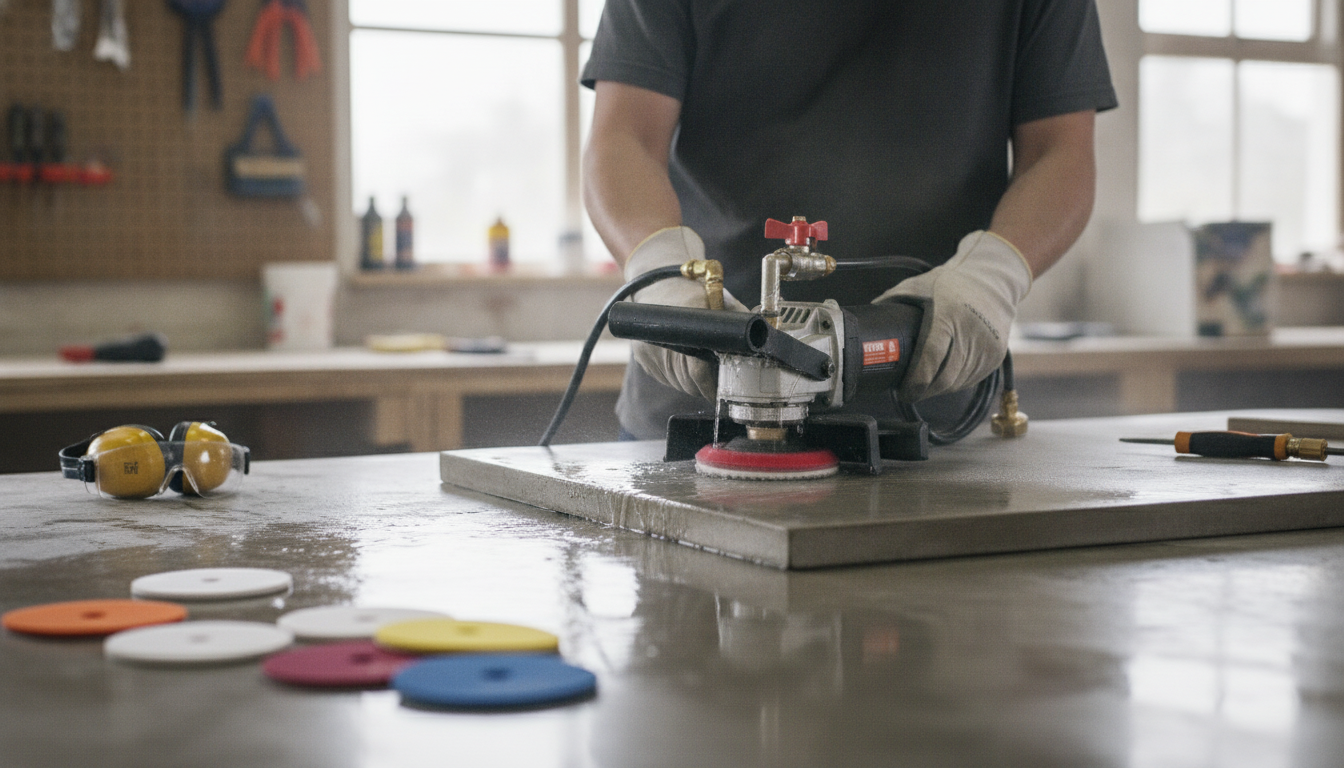 Wet Concrete & Stone Polisher Guide: Pads, Grits, Safety