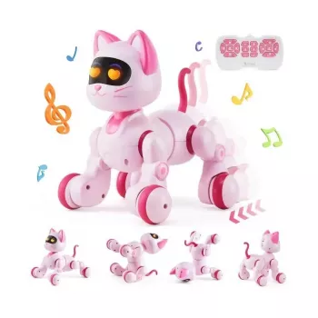 Voice-Control RC Robot Cat Toy That Dances and Plays Music